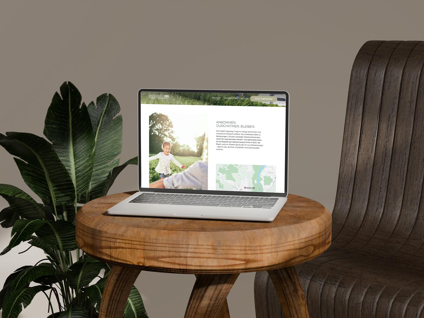 RE/MAX Traunsee – Website auf einem Laptop