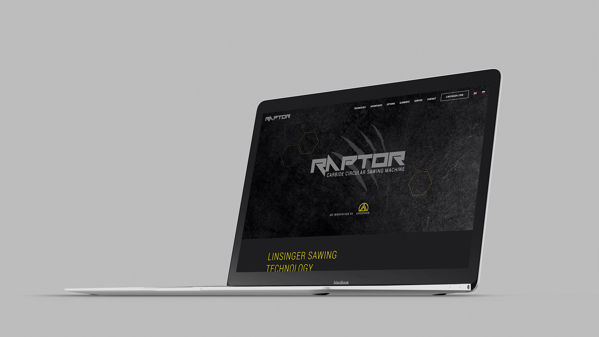 Laptop zur Landing Page Raptor von Linsinger